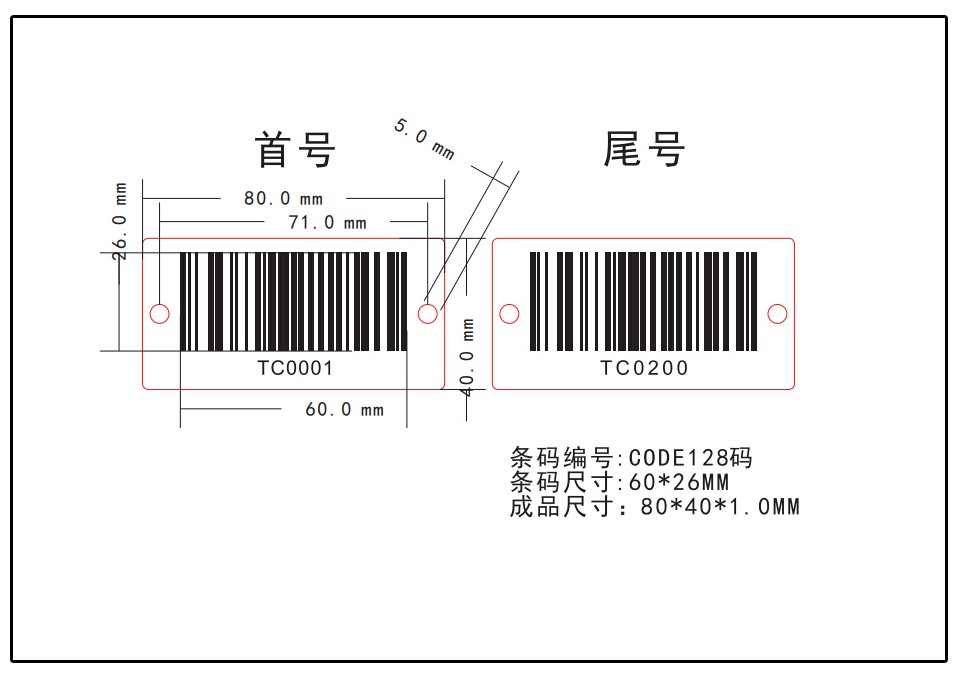 條碼標牌